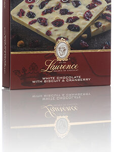 Λευκή σοκολάτα με μπισκότο και κράνμπερι